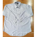 White Long Sleeved Shirt 55%Polyester 45%Cotton Yarn-dyed Long-sleeved Shirt for Men Supplier